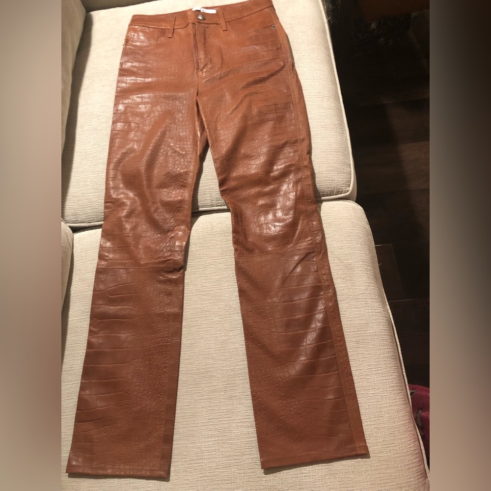 NWOT Frame Le Sylvie Leather pants sz 27 - Picture 6 of 12